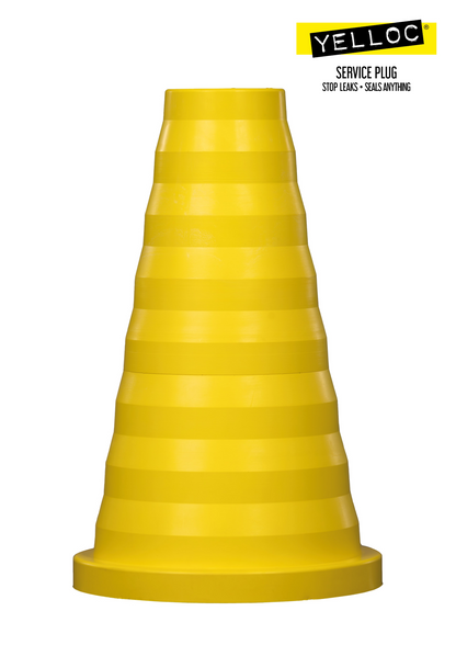 Stor konisk gummiplugg (60–130 mm) för läckagestopp inom tung industri och marin.