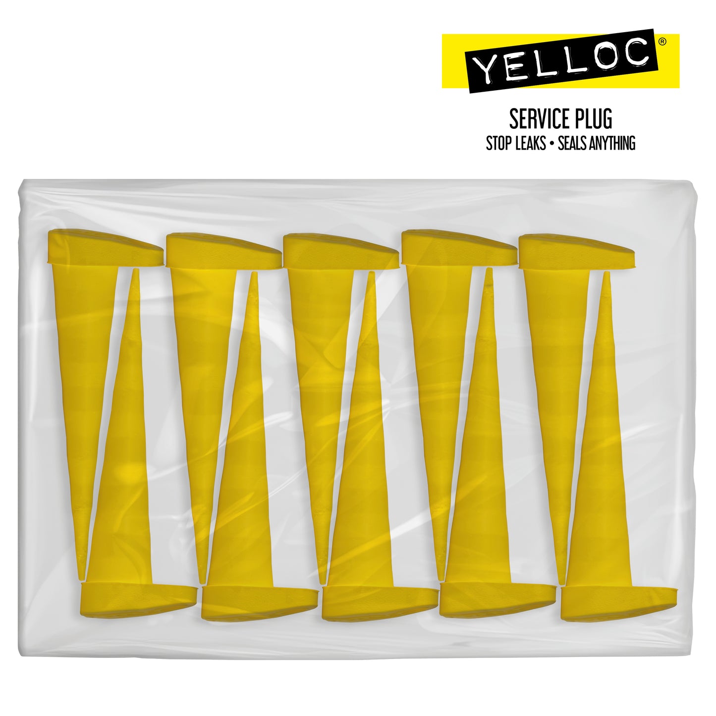 Refill pack: 10 units of Yelloc Micro service plugs for precision sealing (1–10 mm).