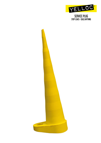 Precision sealing: Yelloc Micro plug used for small hydraulic hose maintenance.
