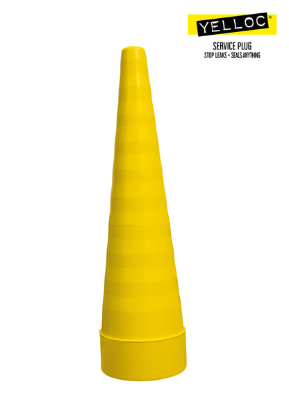 Heavy-duty XL service plug, silicone-free, for large hydraulic hoses and couplings.